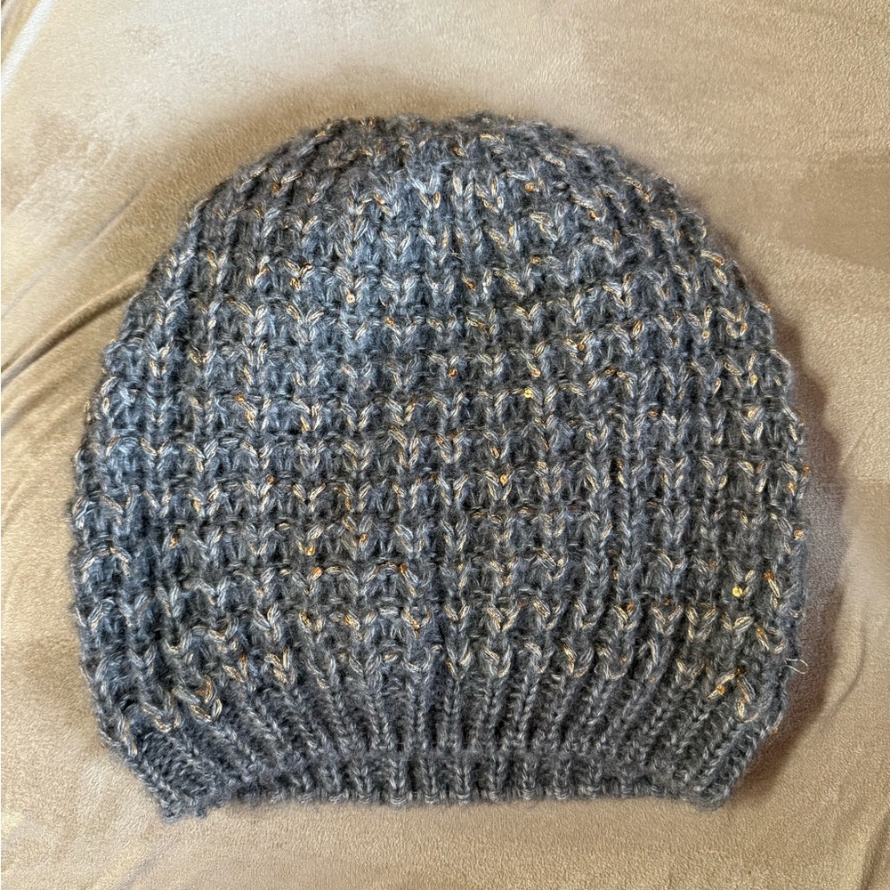 Chunky Knit Beanie in Heathered Charcoal